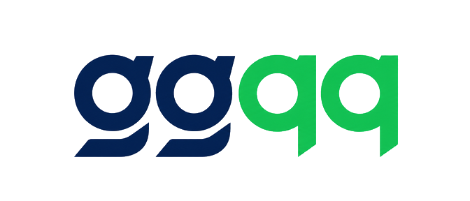 ggqq logo in a coastal blue and green style